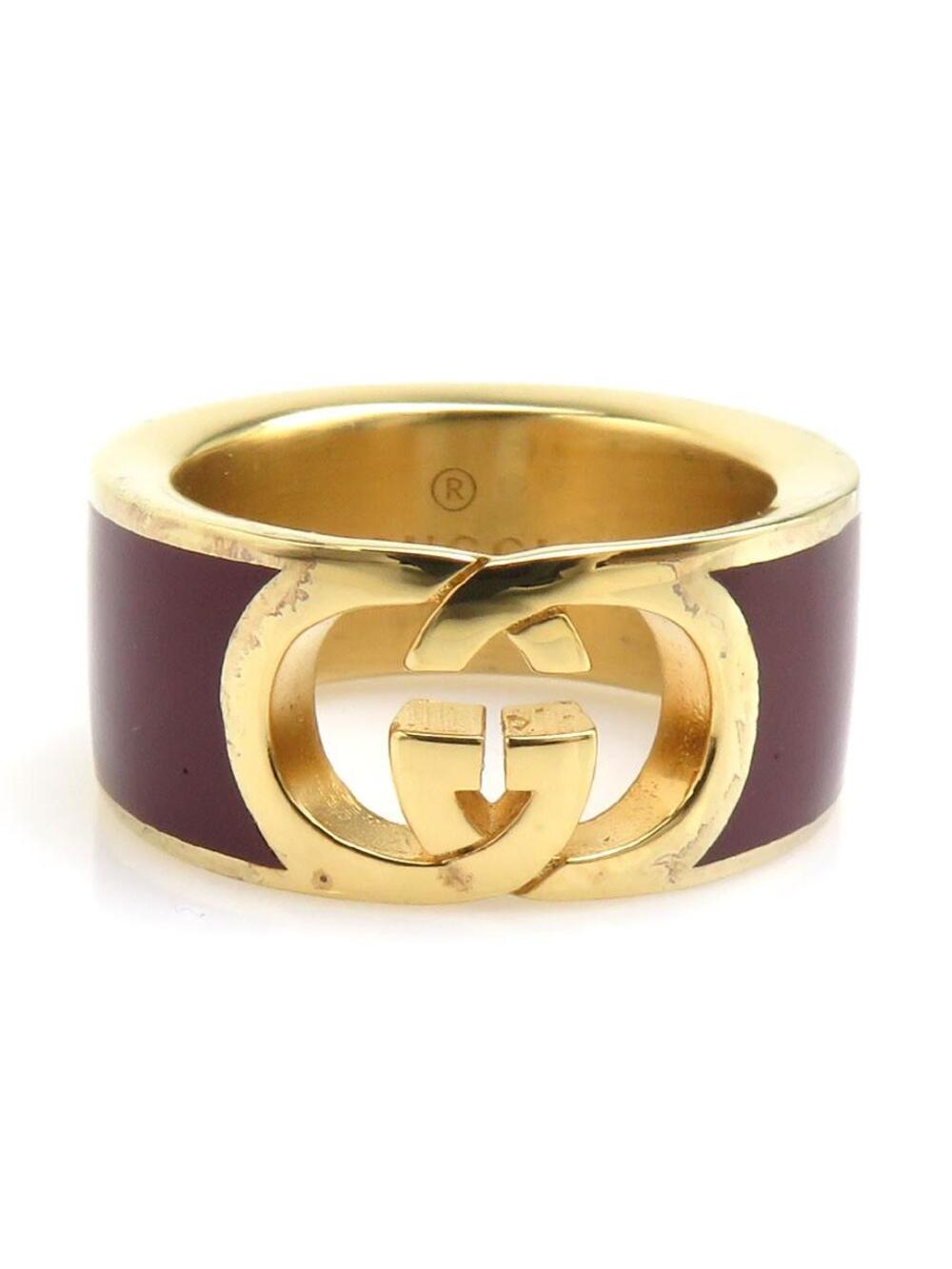 Auth Gucci Interlocking G Ring #302665G16B